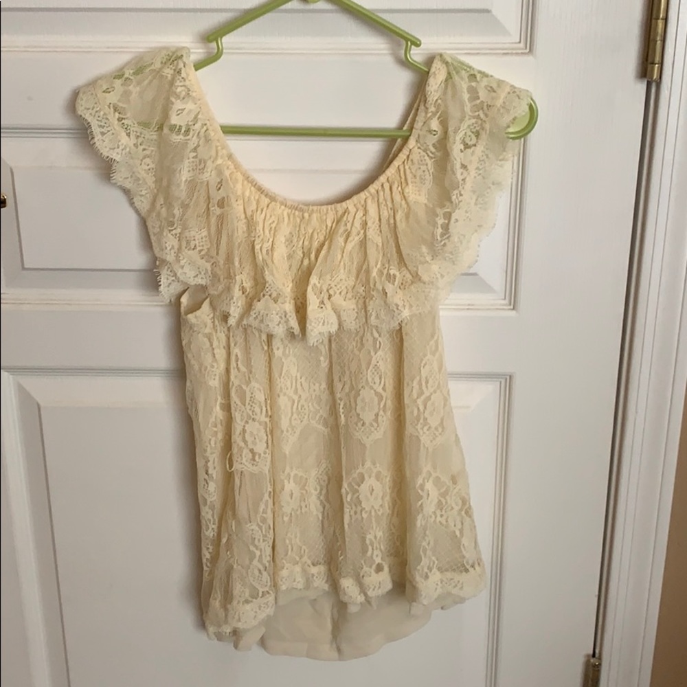 Lacy off the shoulder top